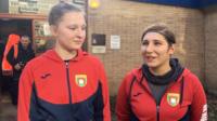 Hockey players give their opinion on Brexit and the EU at the Indoor Club Challenge in France.