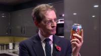 David Sillito looks at a drink can