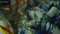 Taking off in the Soyuz rocket