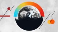 Illustration of planet Earth underneath a temperature dial