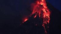 Image of volcano erupting