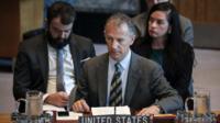 Jonathan Cohen, acting U.S. Ambassador to the United Nations, attends a United Nations Security Council meeting at U.N. headquarters, April 23, 2019 in New York City
