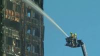 Firefighters at Grenfell Tower