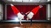 Two breakdancers