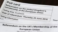 A polling card