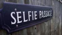 Selfie Passage - one of the artists signs