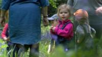 Children in their woodland nursery