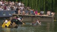 Cardboard boat race