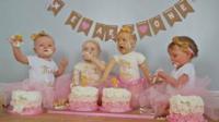 The babies and their cakes
