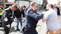 Nigel Farage hit with milkshake