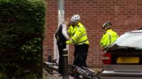 Young person being searched