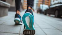 woman wearing trainers