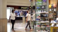 Shoppers in a mall