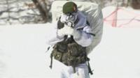 Marine in training