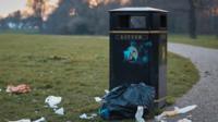 Overflowing bin