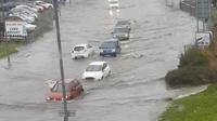 Torrential rain has brought flooding to parts of the central belt of Scotland.