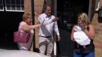 Grandparents Christine and David Passmore meeting baby Amari