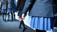 School girls in uniform