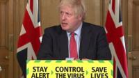 Boris Johnson at press briefing