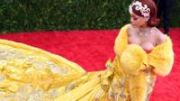Rihanna at the New York Met Gala in 2015