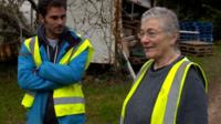 Jan Butterley and an employee