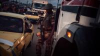 A soldier patrolling in Cameroon