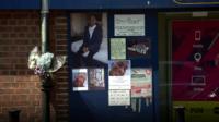 Memorial to a man stabbed to death