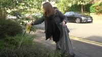 Someone litter picking