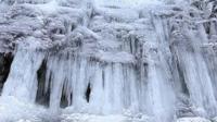 Frozen waterfall