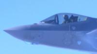 F-35 jet in mid-flight
