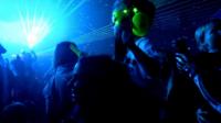 Toddlers and parents at a rave