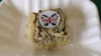 Battered wedding cake