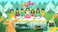 Ilustración de una fiesta de cumpleaños