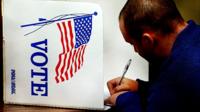 Man voting for the US mid-terms