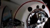 SpaceX rocket docking onto ISS