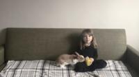 girl with rabbit