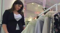 BBC Click reporter Emily Bates looking at fashion