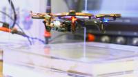 A drone being powered by wireless charging