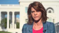 The BBC's Barbara Plett Usher outside the White House