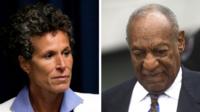 Composite image of Constand and Cosby