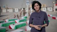 BBC reporter at the Iran Iraq border