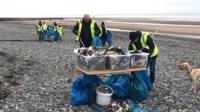 Rossall Beach clean