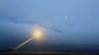 Still from video of missile launch
