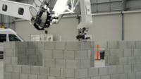 A bricklaying robot