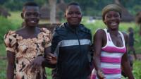 Nigeria - Makurdi - Happy young girls wit make-up and nice clothes wey dey ready for one night out