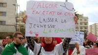 Manifestations des étudiants en médecine le 19 mars 2019, date marquant le 57ème anniversaire de l'indépendance du pays.