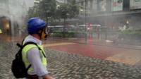 BBC China reporter looks at the scene in Hong Kong