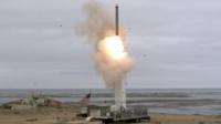 Pentagon ilitoa picha ya jaribio hilo la silaha lililofanyika katika kisiwa cha San Nicolas Island tarehe 18 Agosti 2019