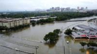 Houston, Texas after Hurricane Harvey landed in August.