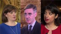 Nicky Morgan, Jacob Rees-Mogg and Seema Malhotra
